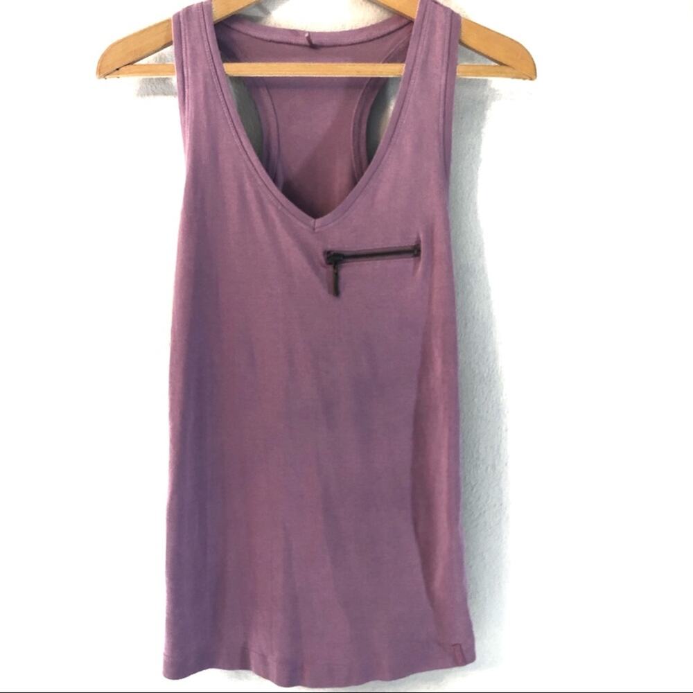 Jennyfer purple tank top with zipper detail lightweight stretchy Size Large